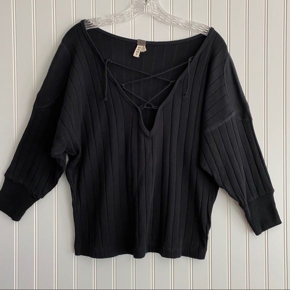 Free People Tops - Free People, We the Free black top SIZE MEDIUM